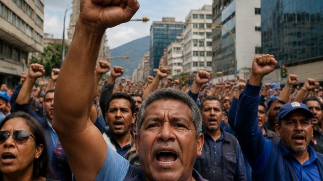 Telecom Workers in Venezuela Rally for Reinstatement of Benefits Amid Crisis